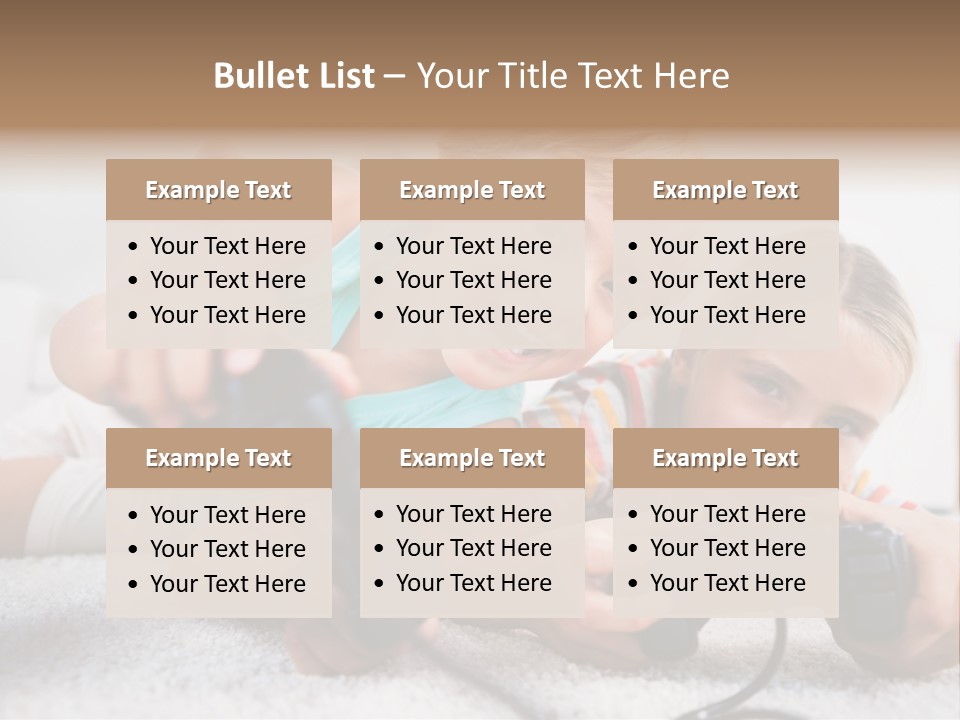 Happy Caucasian Sister PowerPoint Template