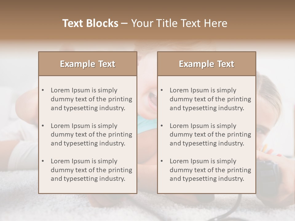 Happy Caucasian Sister PowerPoint Template