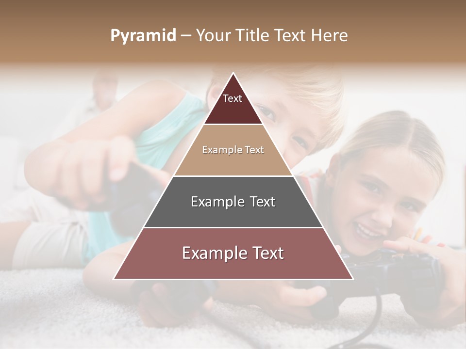 Happy Caucasian Sister PowerPoint Template