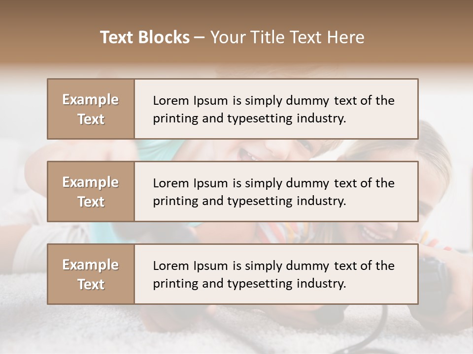 Happy Caucasian Sister PowerPoint Template