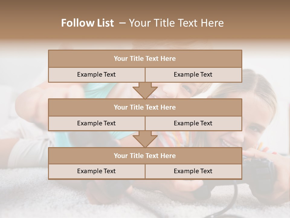 Happy Caucasian Sister PowerPoint Template
