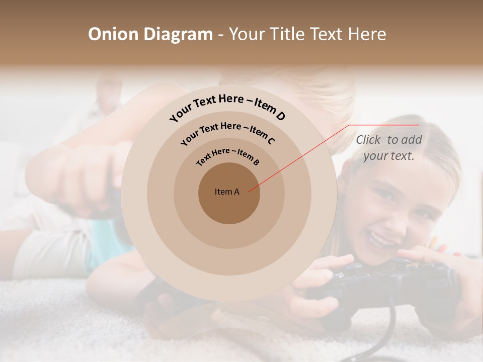 Happy Caucasian Sister PowerPoint Template