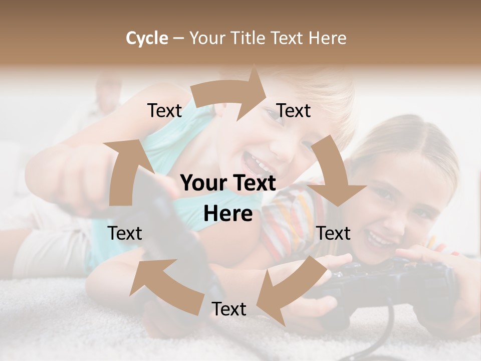 Happy Caucasian Sister PowerPoint Template