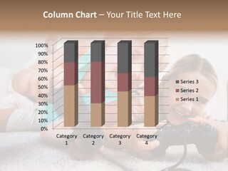 Happy Caucasian Sister PowerPoint Template