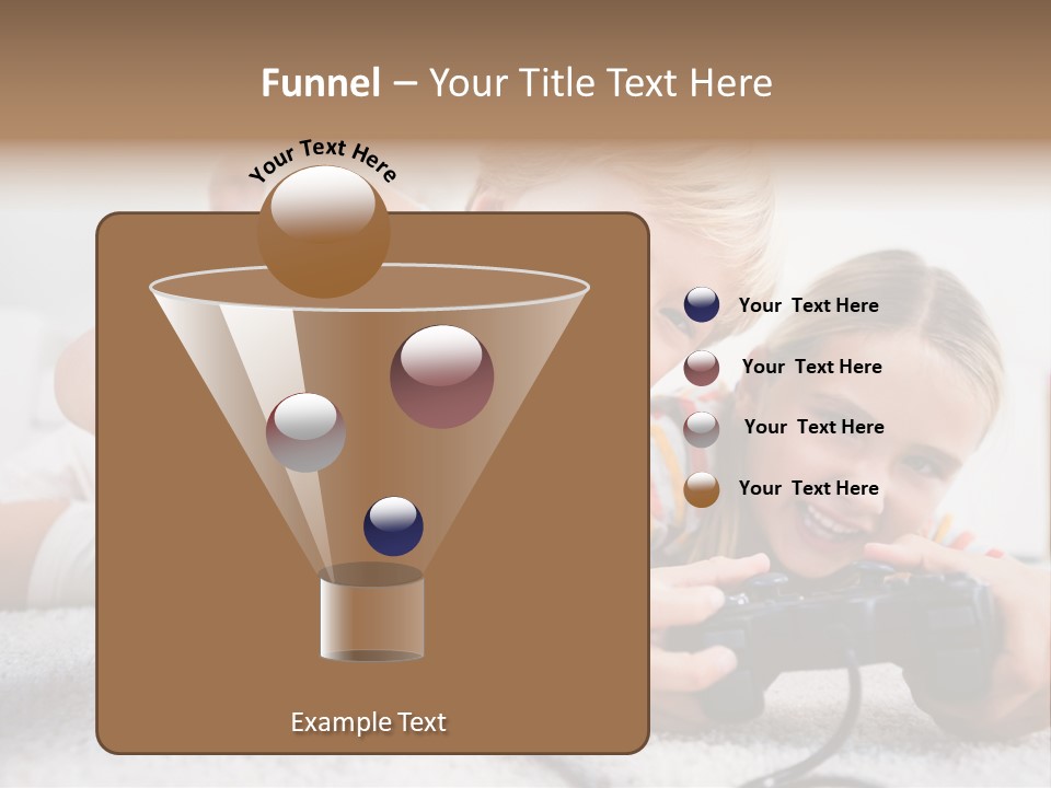 Happy Caucasian Sister PowerPoint Template