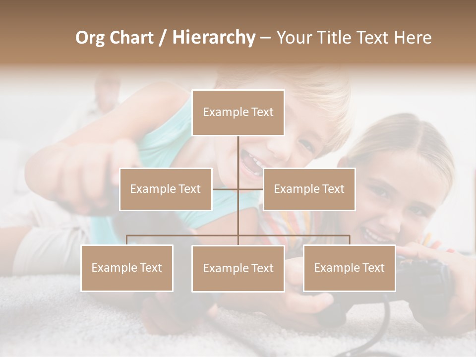 Happy Caucasian Sister PowerPoint Template