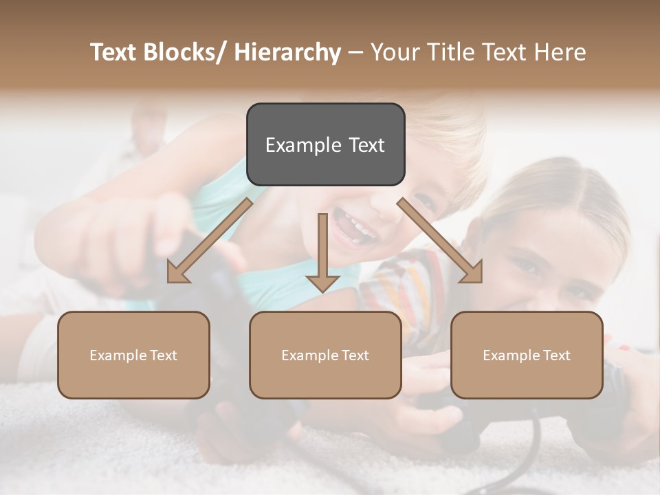 Happy Caucasian Sister PowerPoint Template