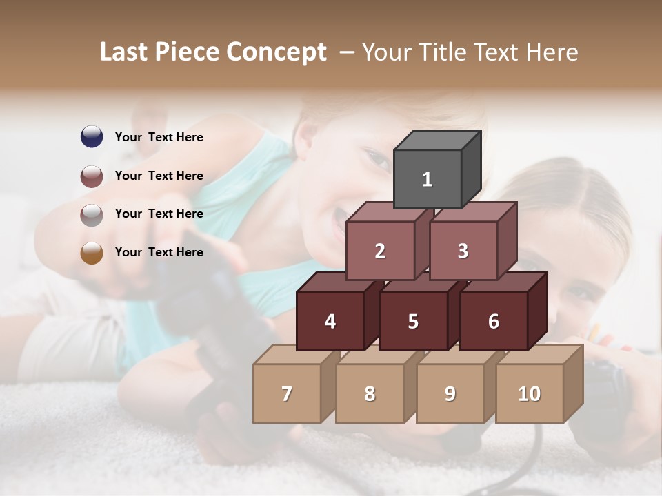 Happy Caucasian Sister PowerPoint Template