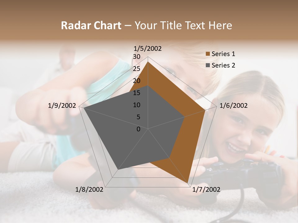 Happy Caucasian Sister PowerPoint Template
