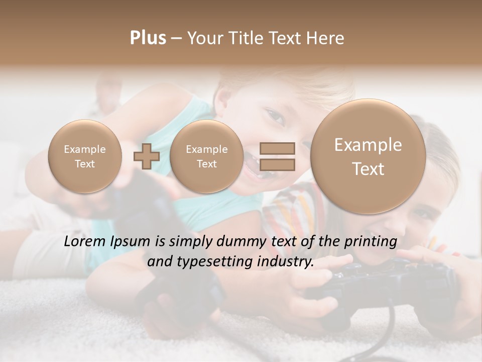 Happy Caucasian Sister PowerPoint Template