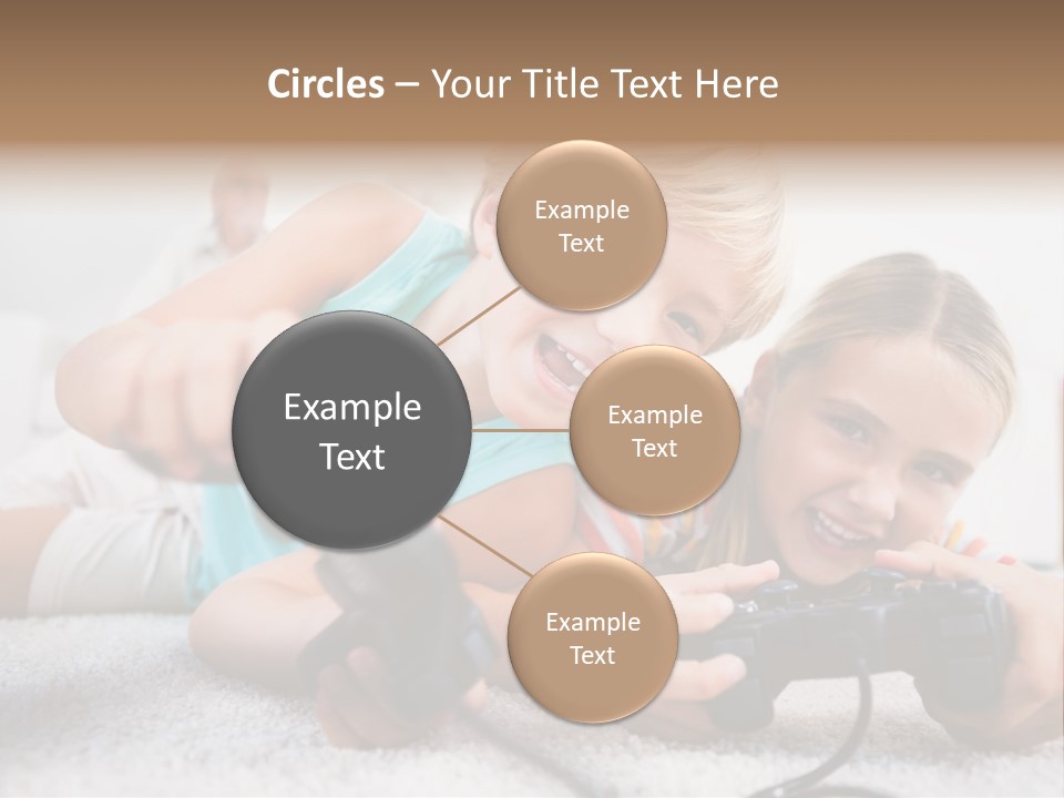 Happy Caucasian Sister PowerPoint Template