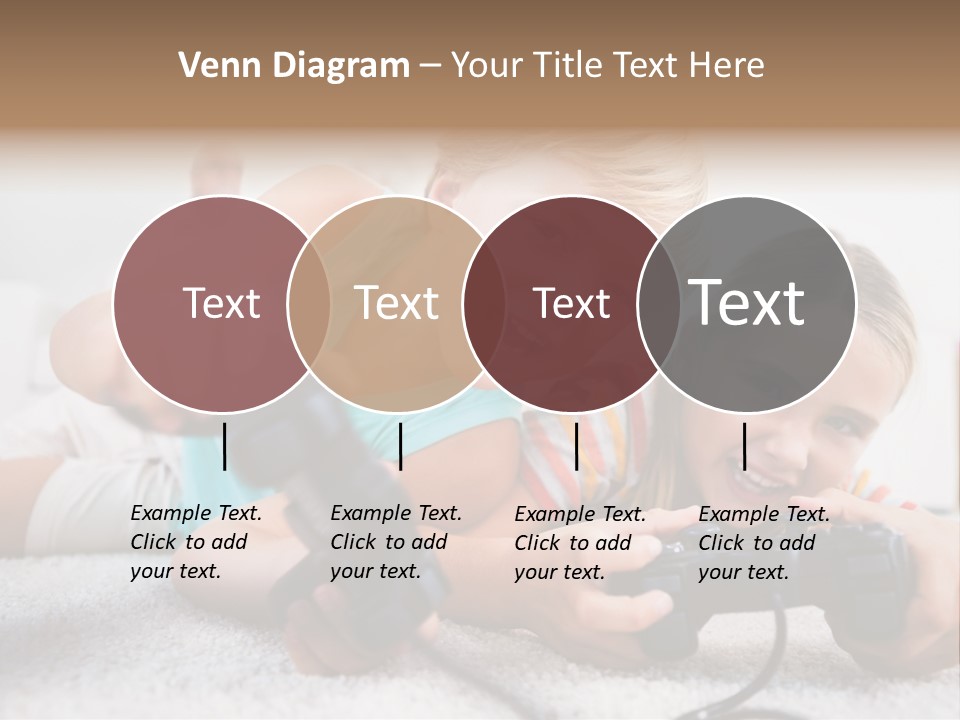 Happy Caucasian Sister PowerPoint Template