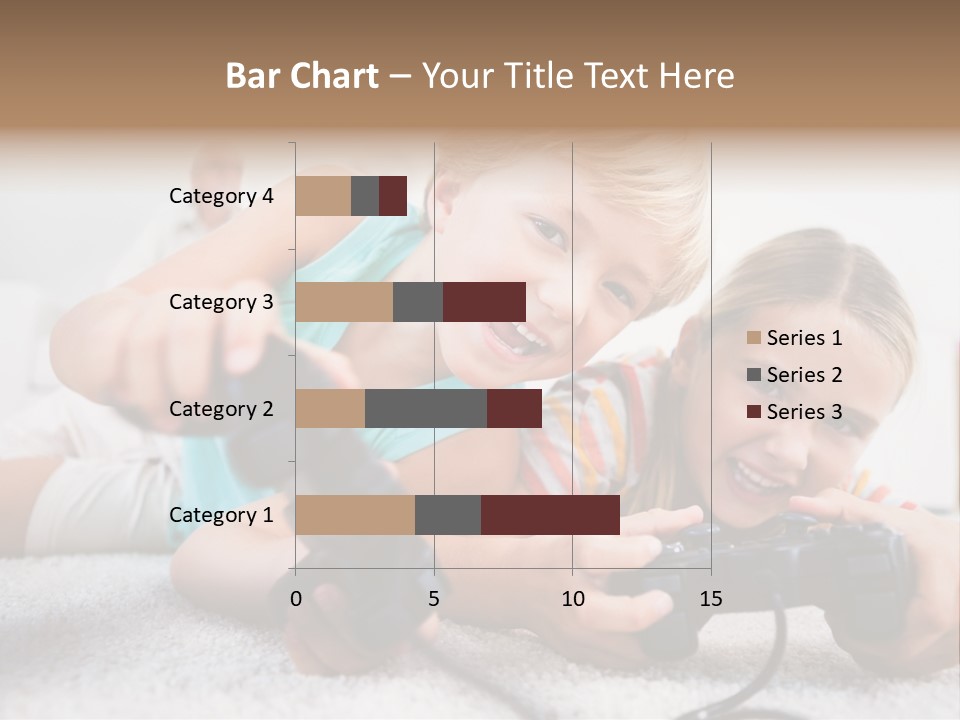 Happy Caucasian Sister PowerPoint Template