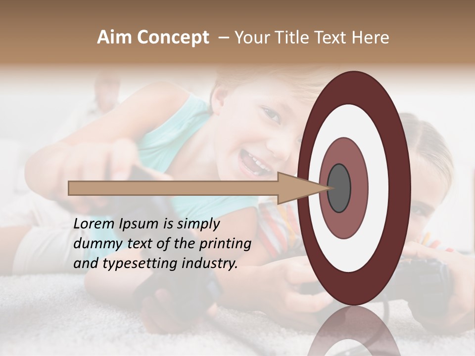 Happy Caucasian Sister PowerPoint Template