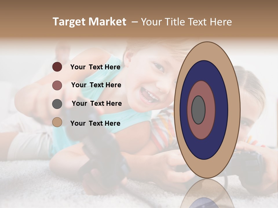 Happy Caucasian Sister PowerPoint Template