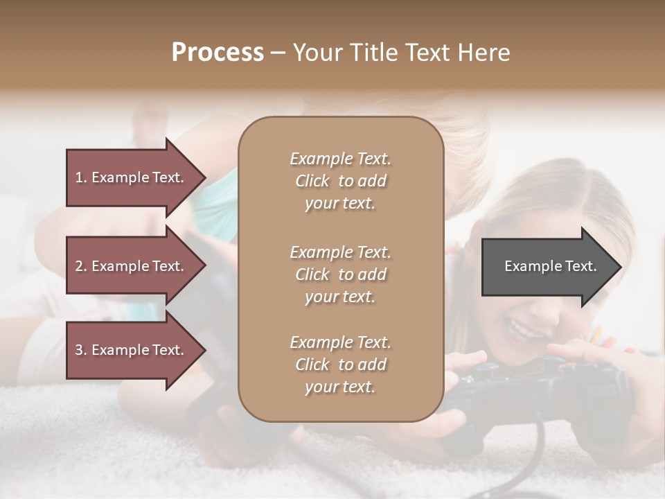 Happy Caucasian Sister PowerPoint Template