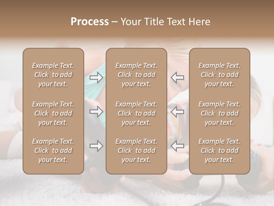 Happy Caucasian Sister PowerPoint Template