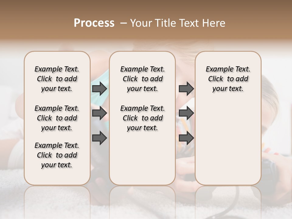 Happy Caucasian Sister PowerPoint Template