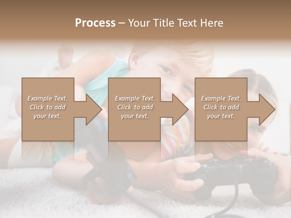 Happy Caucasian Sister PowerPoint Template