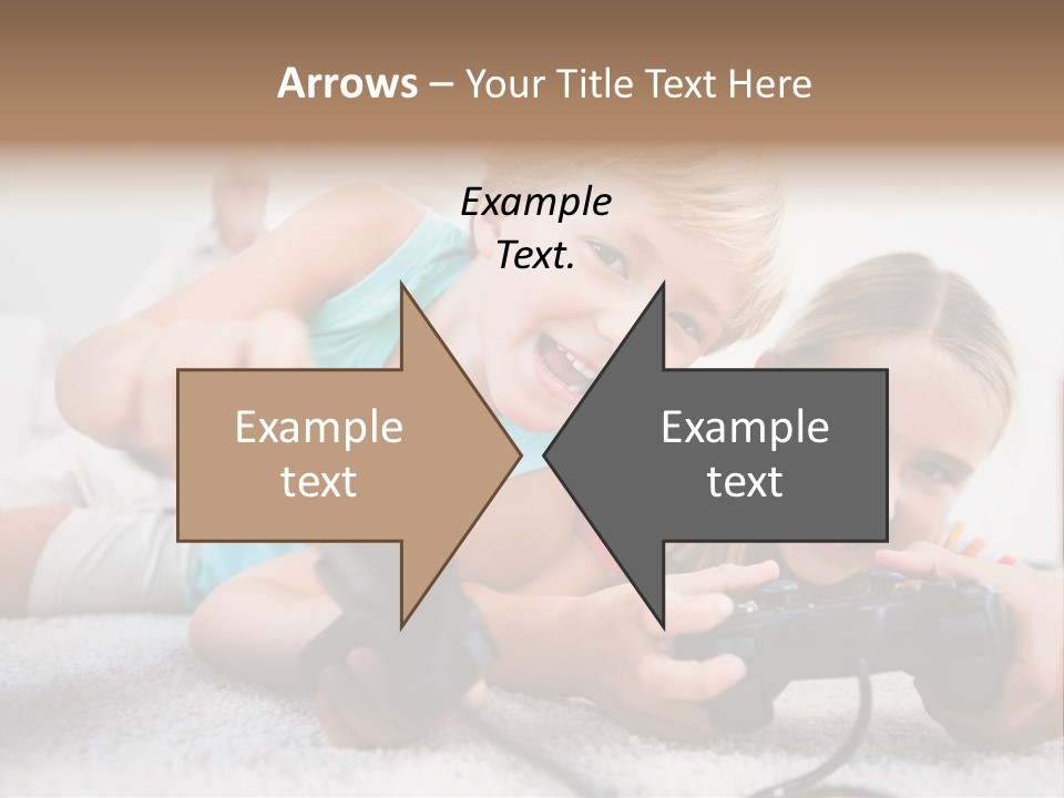 Happy Caucasian Sister PowerPoint Template