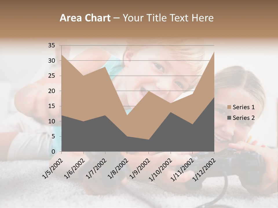 Happy Caucasian Sister PowerPoint Template