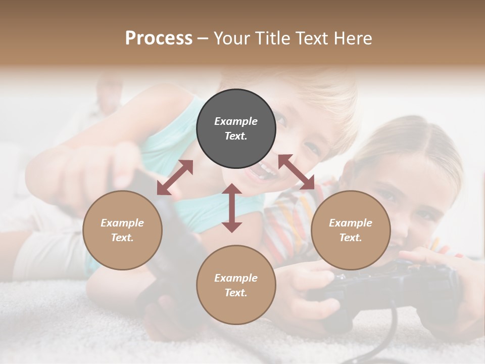 Happy Caucasian Sister PowerPoint Template