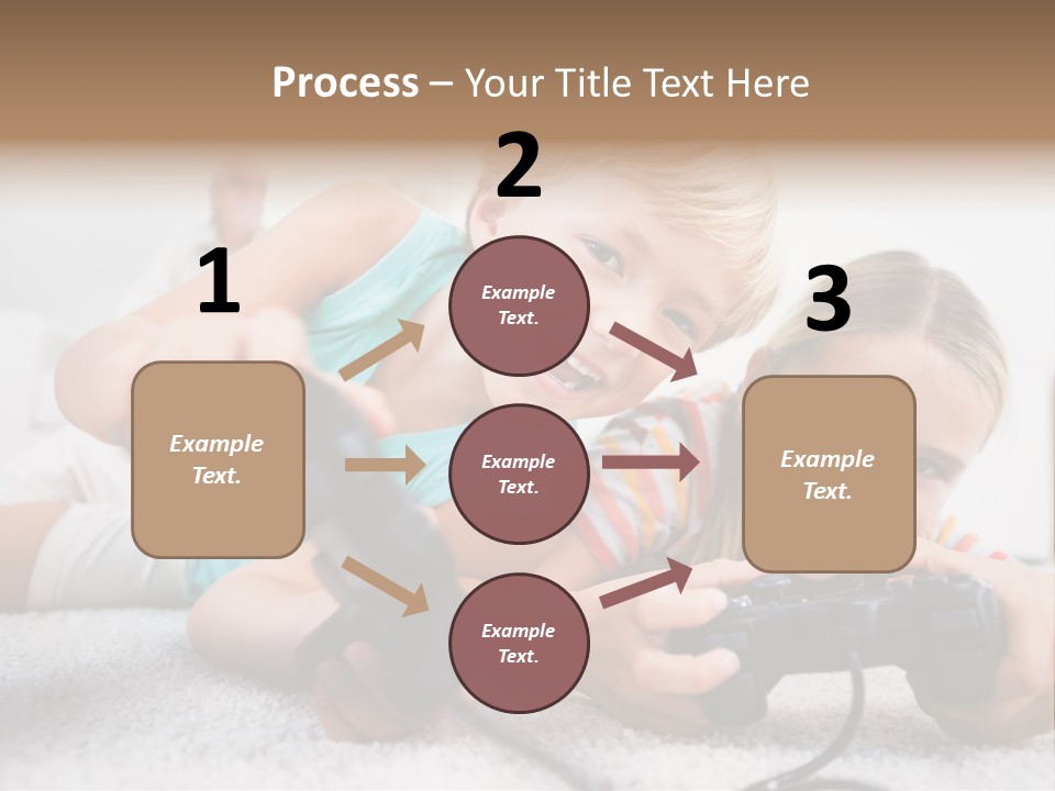 Happy Caucasian Sister PowerPoint Template