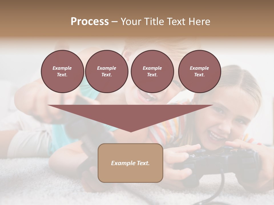 Happy Caucasian Sister PowerPoint Template