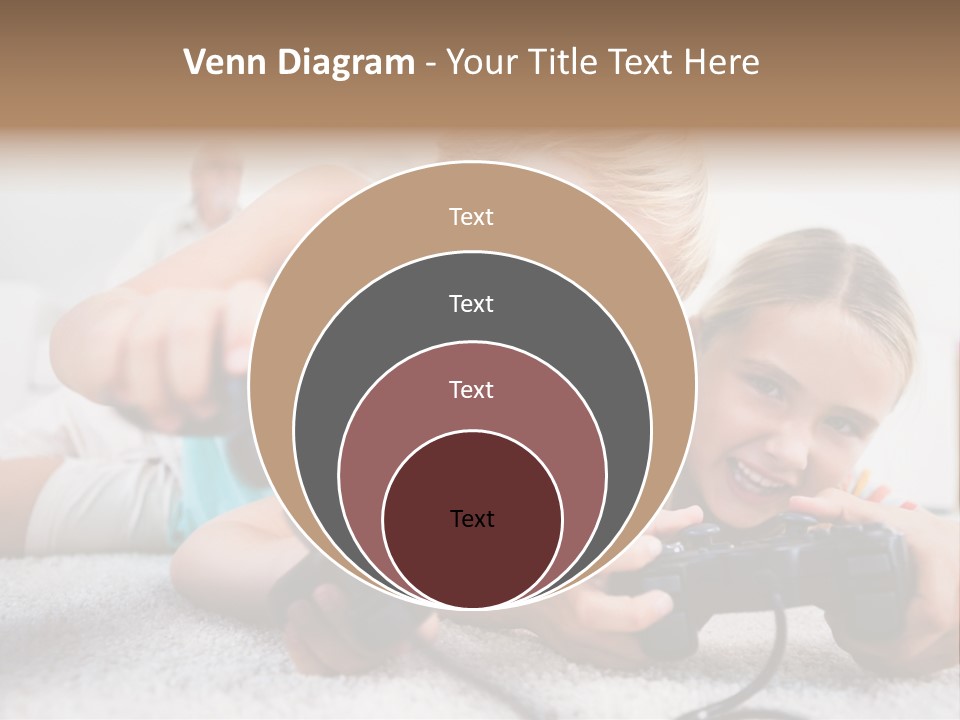 Happy Caucasian Sister PowerPoint Template