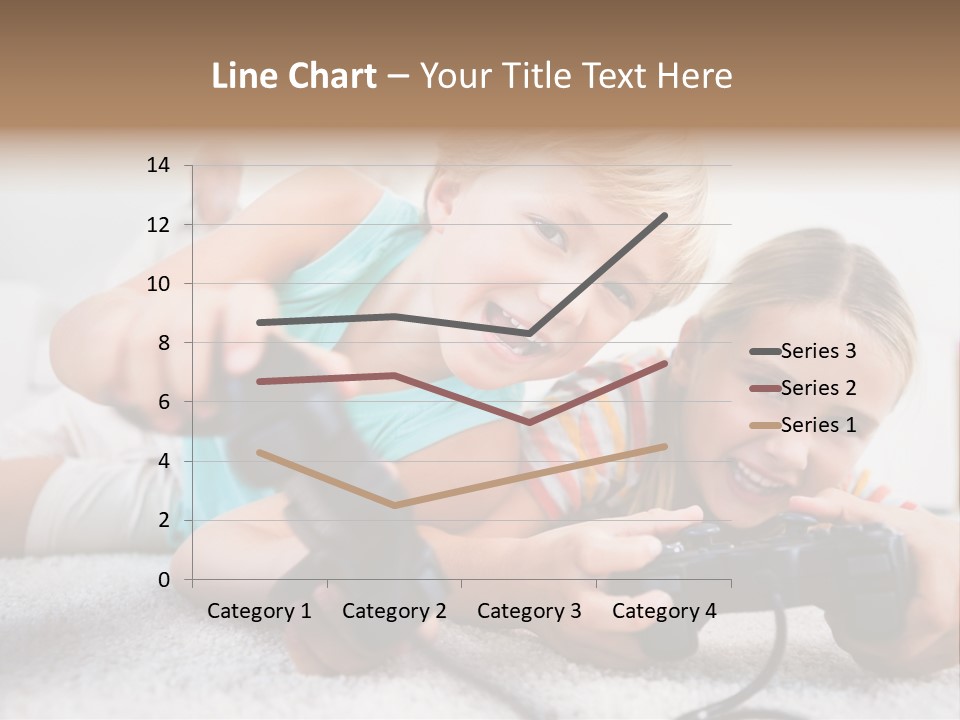 Happy Caucasian Sister PowerPoint Template