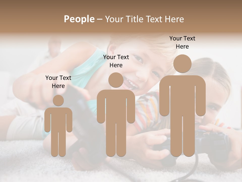 Happy Caucasian Sister PowerPoint Template