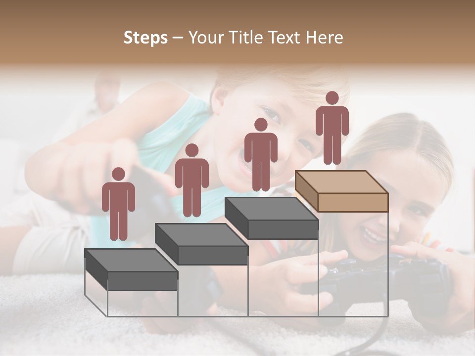 Happy Caucasian Sister PowerPoint Template