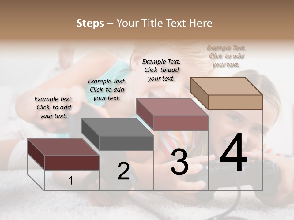 Happy Caucasian Sister PowerPoint Template