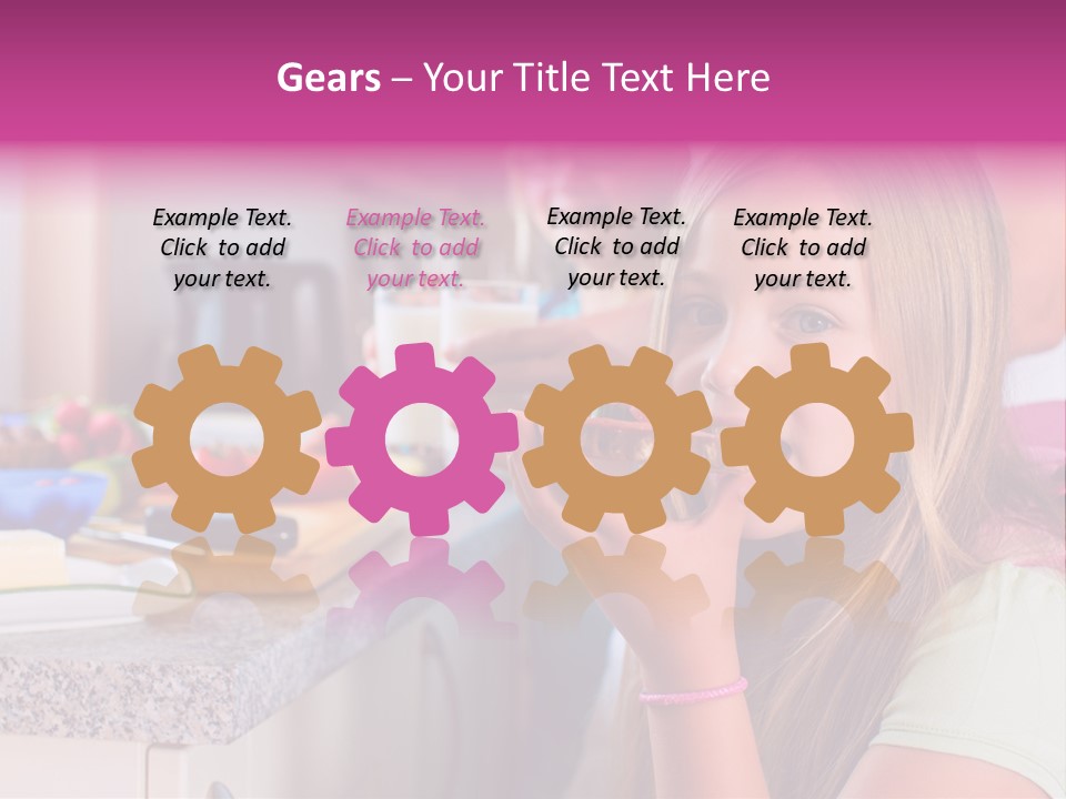 Mother Teenager Glasses PowerPoint Template