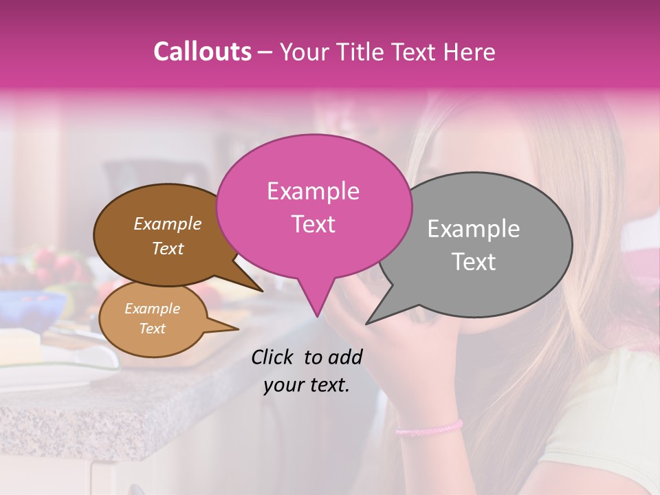 Mother Teenager Glasses PowerPoint Template