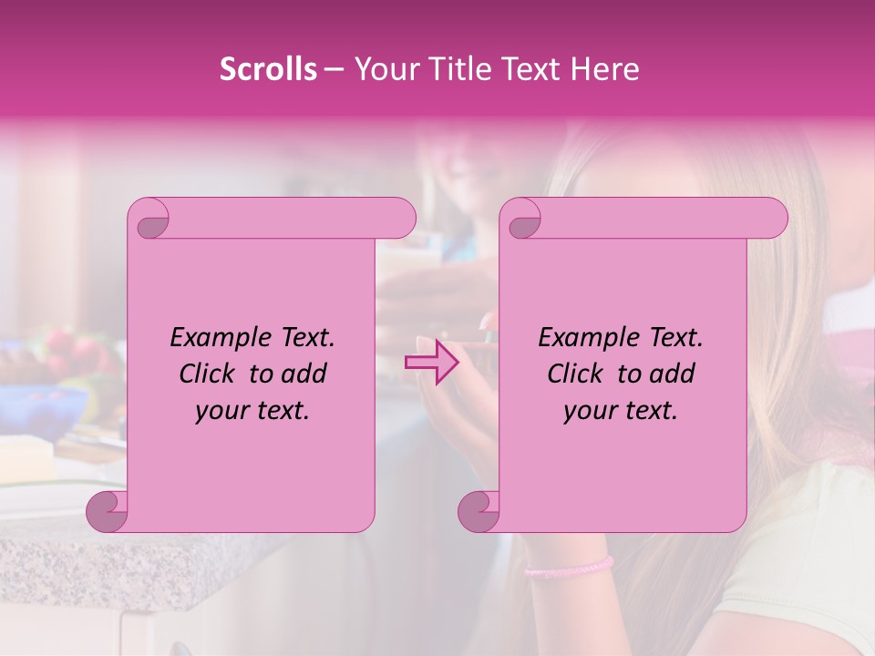 Mother Teenager Glasses PowerPoint Template