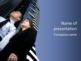 Skyscrapers Person Boss PowerPoint Template