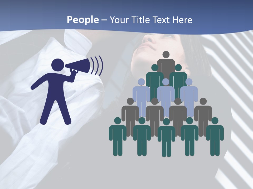 Skyscrapers Person Boss PowerPoint Template