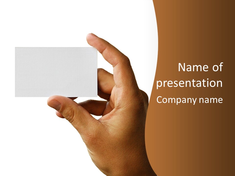 Blank Card Fill Clean Card PowerPoint Template