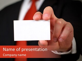 Red Suit Person PowerPoint Template