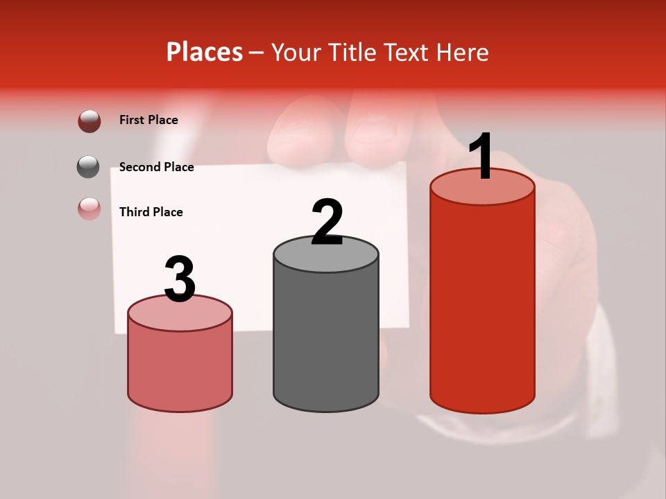 Red Suit Person PowerPoint Template