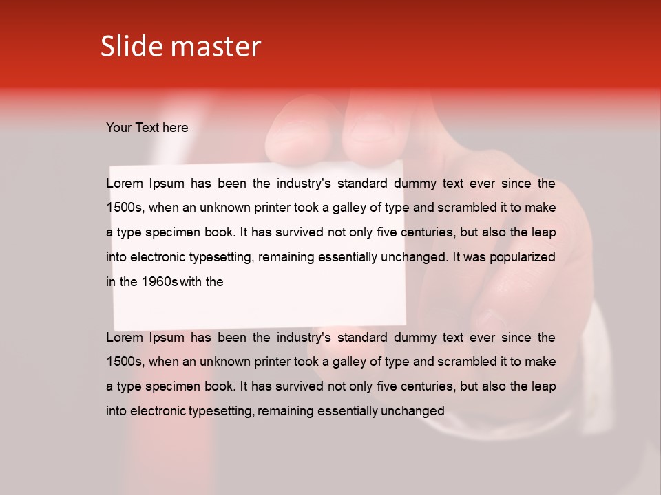 Red Suit Person PowerPoint Template