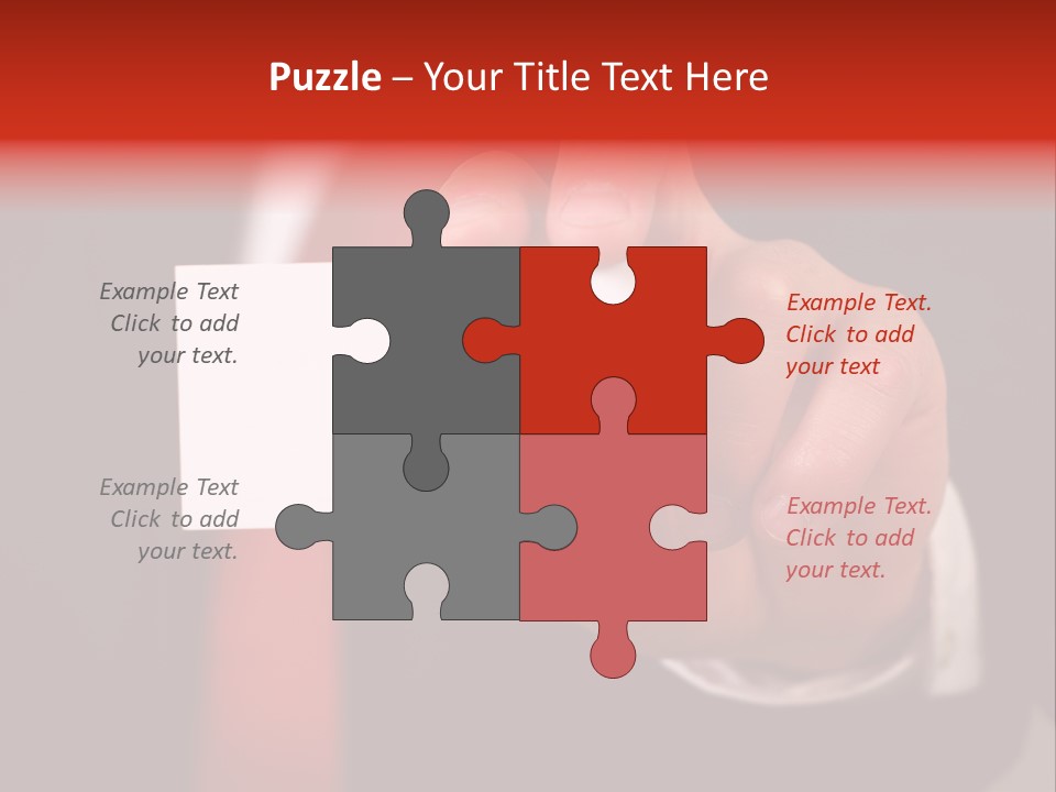 Red Suit Person PowerPoint Template