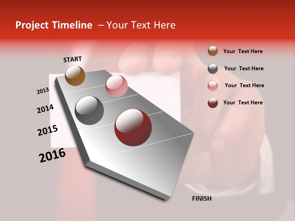 Red Suit Person PowerPoint Template