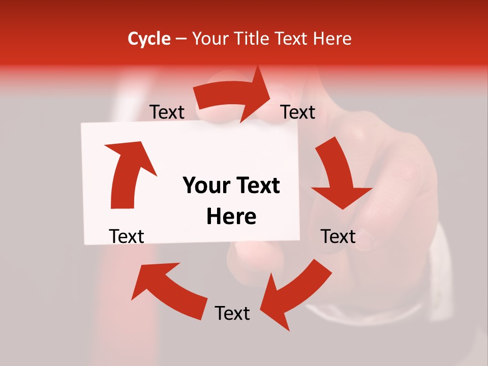 Red Suit Person PowerPoint Template