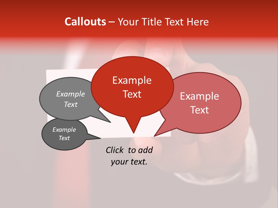 Red Suit Person PowerPoint Template