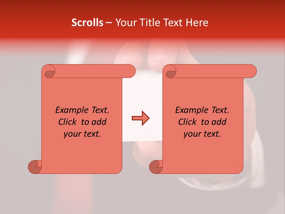 Red Suit Person PowerPoint Template