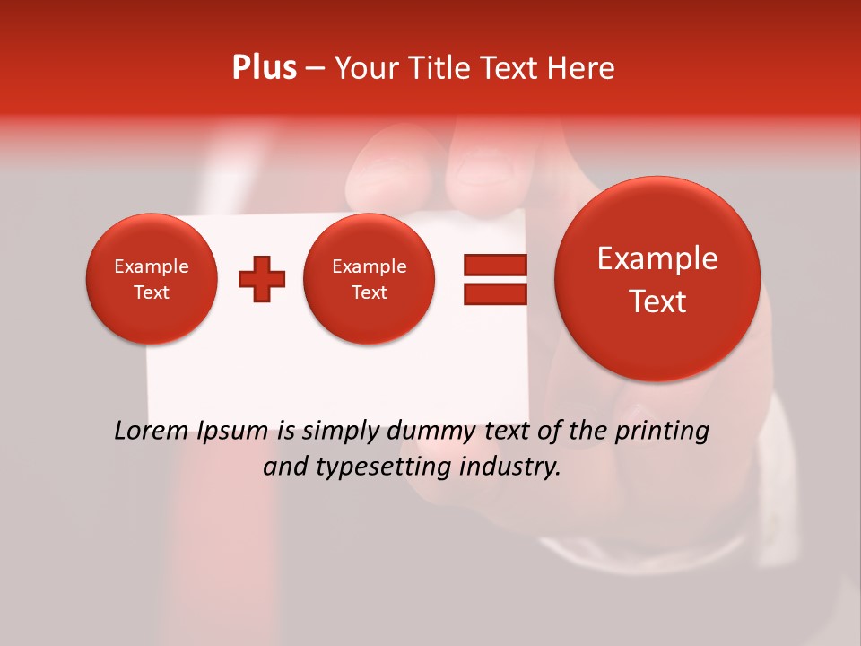 Red Suit Person PowerPoint Template