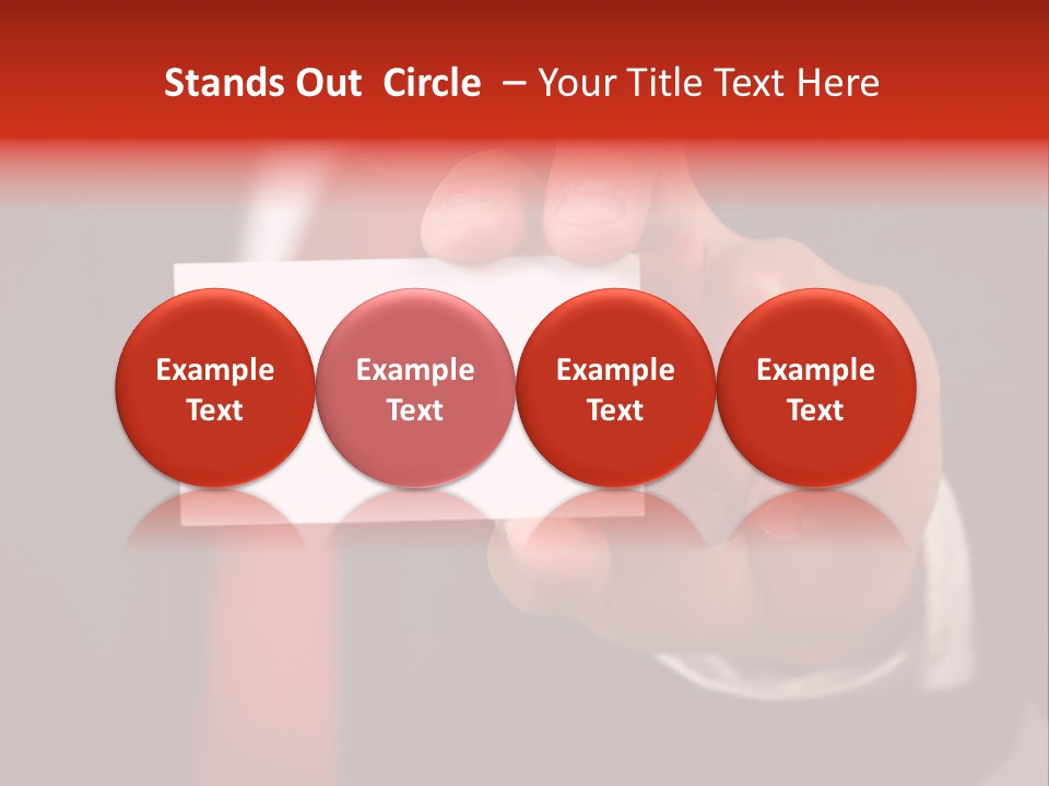 Red Suit Person PowerPoint Template