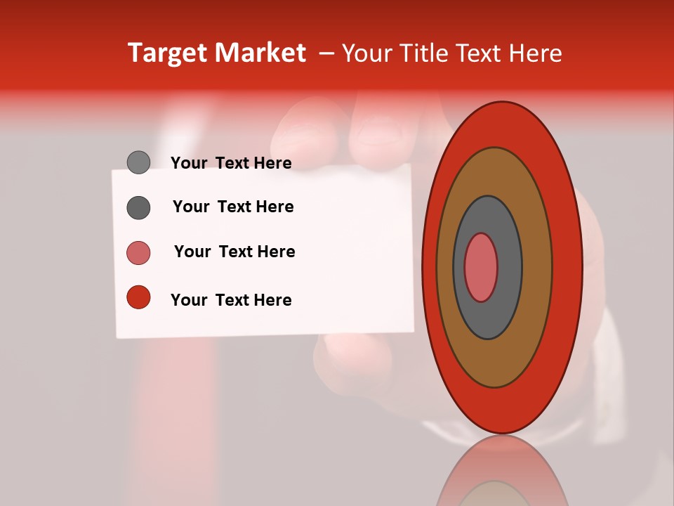 Red Suit Person PowerPoint Template